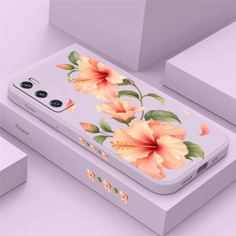 Vivo V40 - Funda con diseño de dos lirios