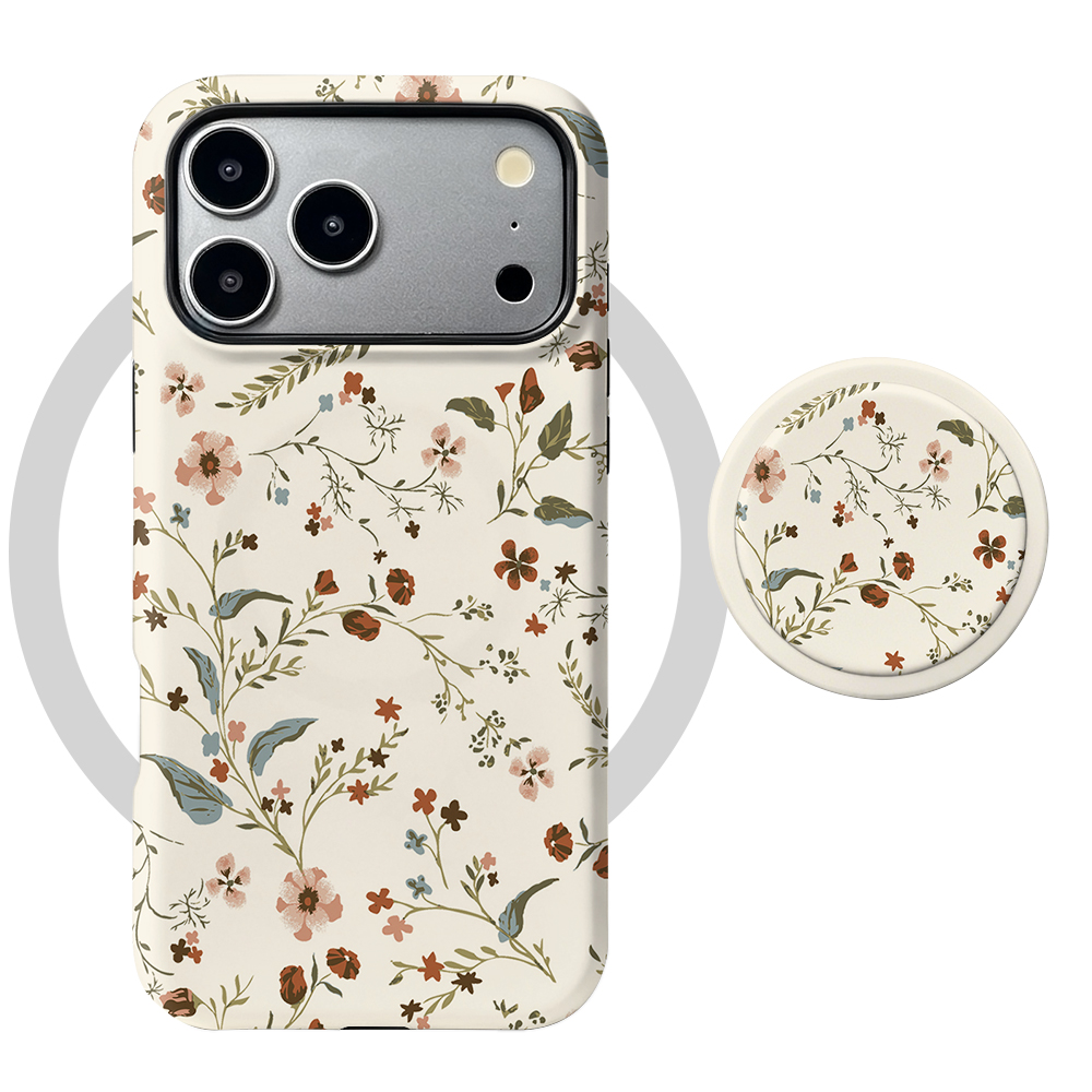 Huawei Nova 12 - Funda magnética con diseño de flores