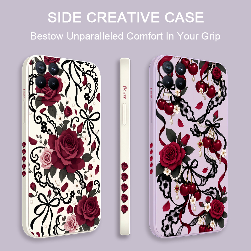 Funda con diseño de flores par - Realme Note 50 reseña y precio